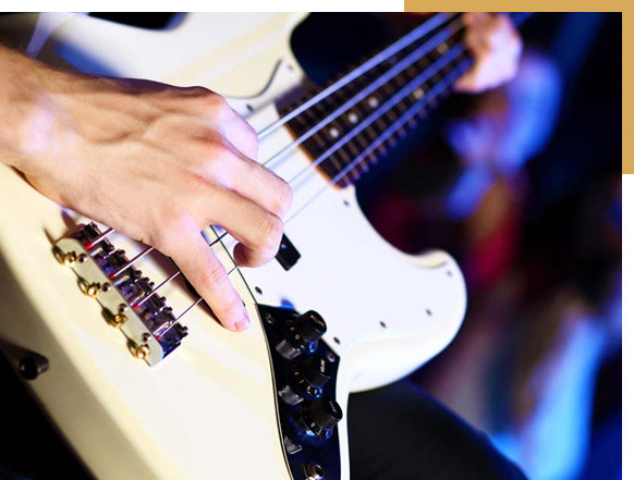 Musician playing guitar